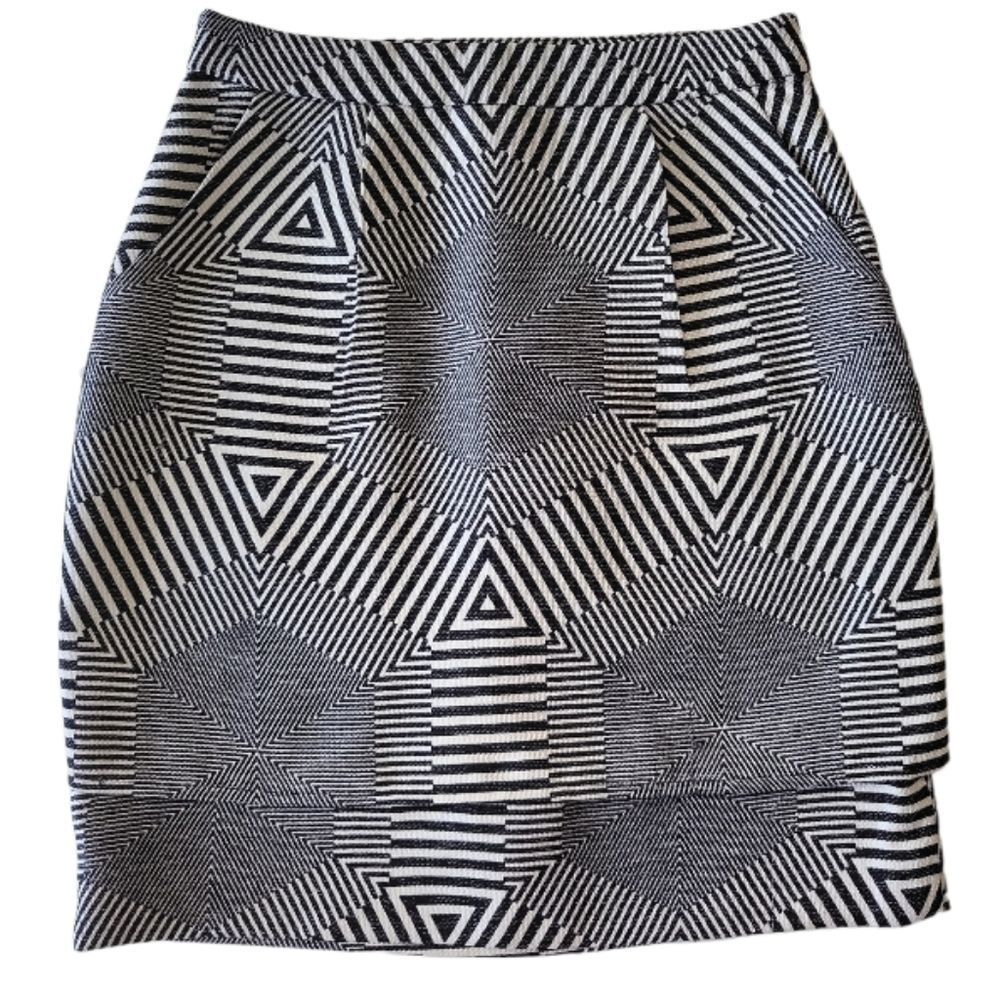 HD IN PARIS Black/Cream Geometric Print Size XS
